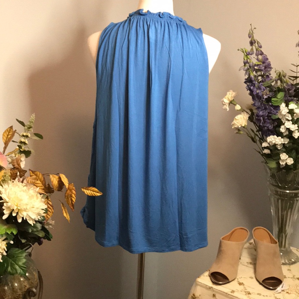 ELIE TAHARI WEDGEWOOD BLUE TOP - Picture 3 of 7